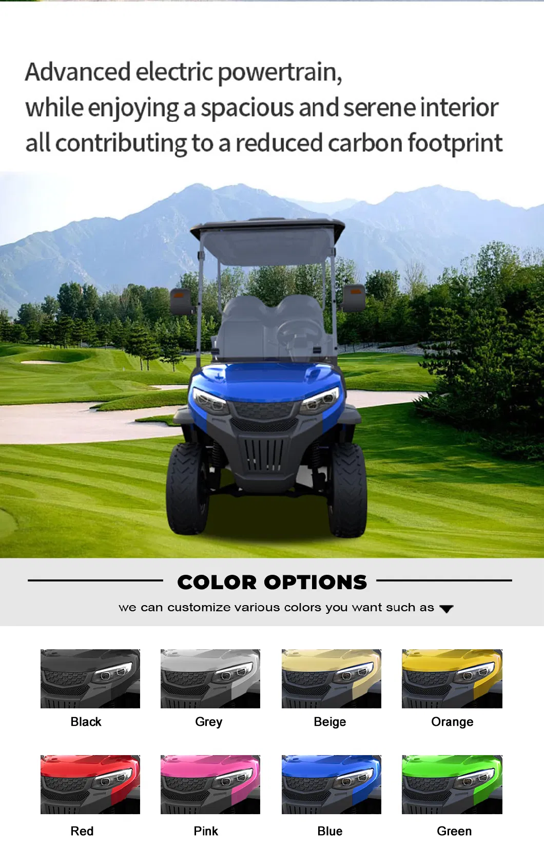 Hunting 2+2 Seats Wholesale Customized Predator H2+2 Golf Buggy New Version
