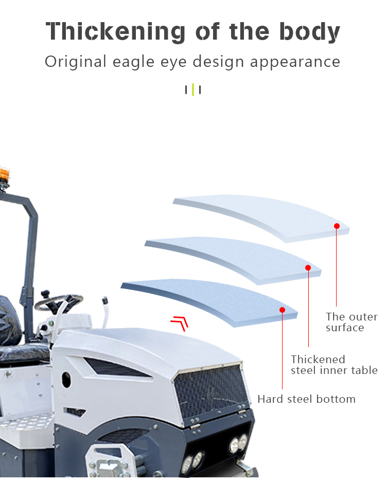1 ton road roller compactor storike road roller double drum road roller high quality