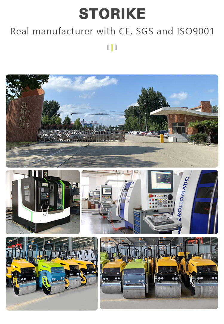 1 ton road roller compactor storike road roller double drum road roller high quality