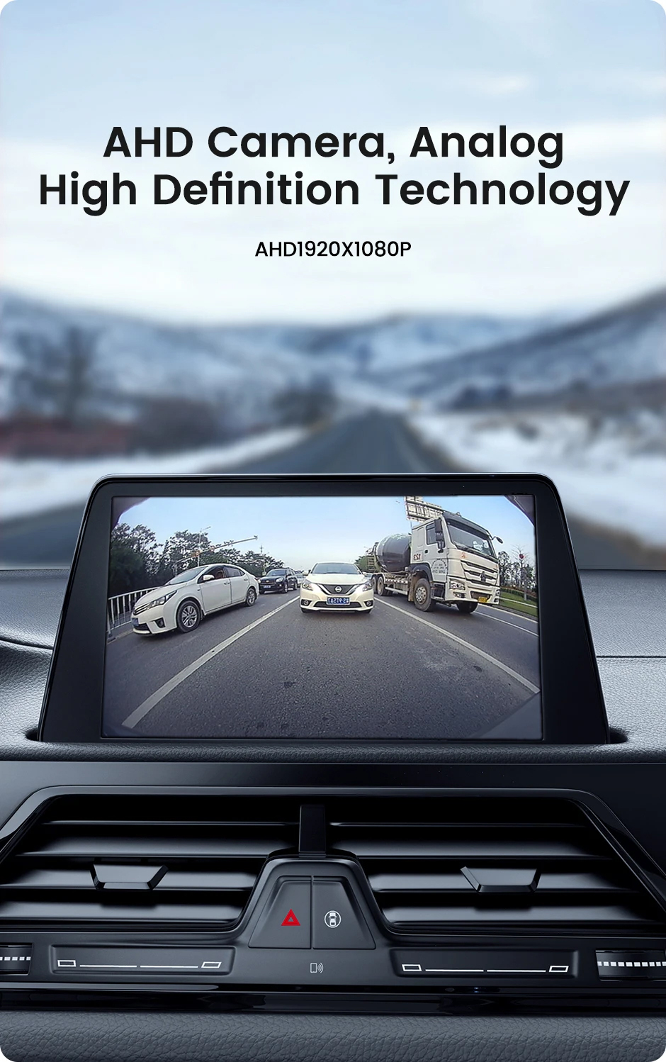 GreenYi AHD 1920x1080P Car Rear View Camera Full HD Night Vision 170° Fisheye Lens Vehicle Reversing Front Cam C301