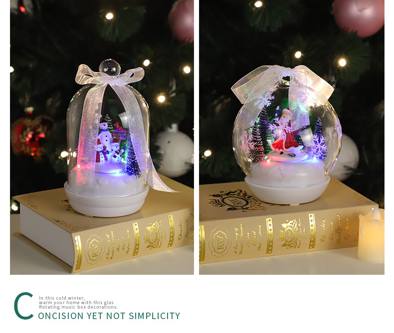 Personalised Small Christmas Decoration Ball Cheap Glass Light up Glass Ornament Christmas Balls Ornaments