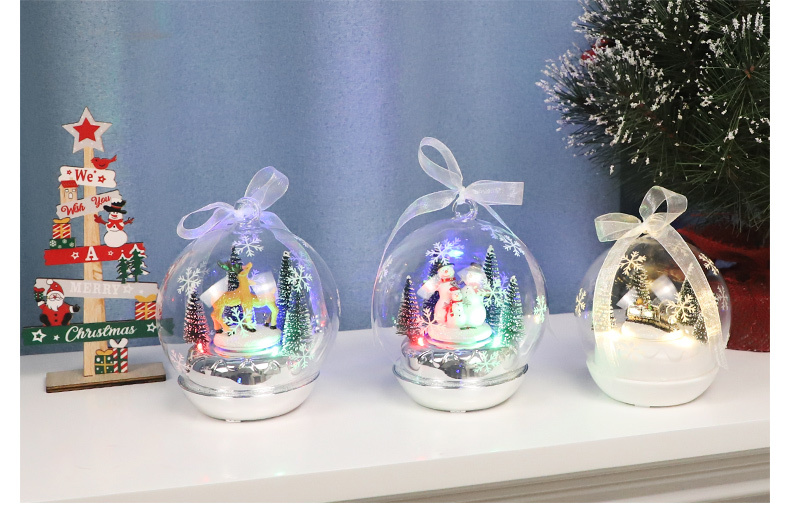 Personalised Small Christmas Decoration Ball Cheap Glass Light up Glass Ornament Christmas Balls Ornaments