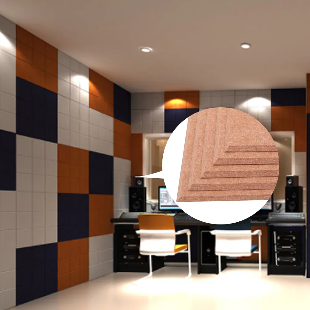 Polyester Fiber Eco-friendly Acoustic Wall Panels for Sound Absorbing Interior Wall Decoration