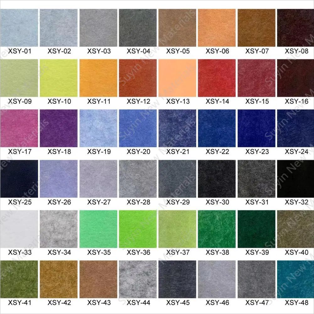 Polyester Fiber Eco-friendly Acoustic Wall Panels for Sound Absorbing Interior Wall Decoration