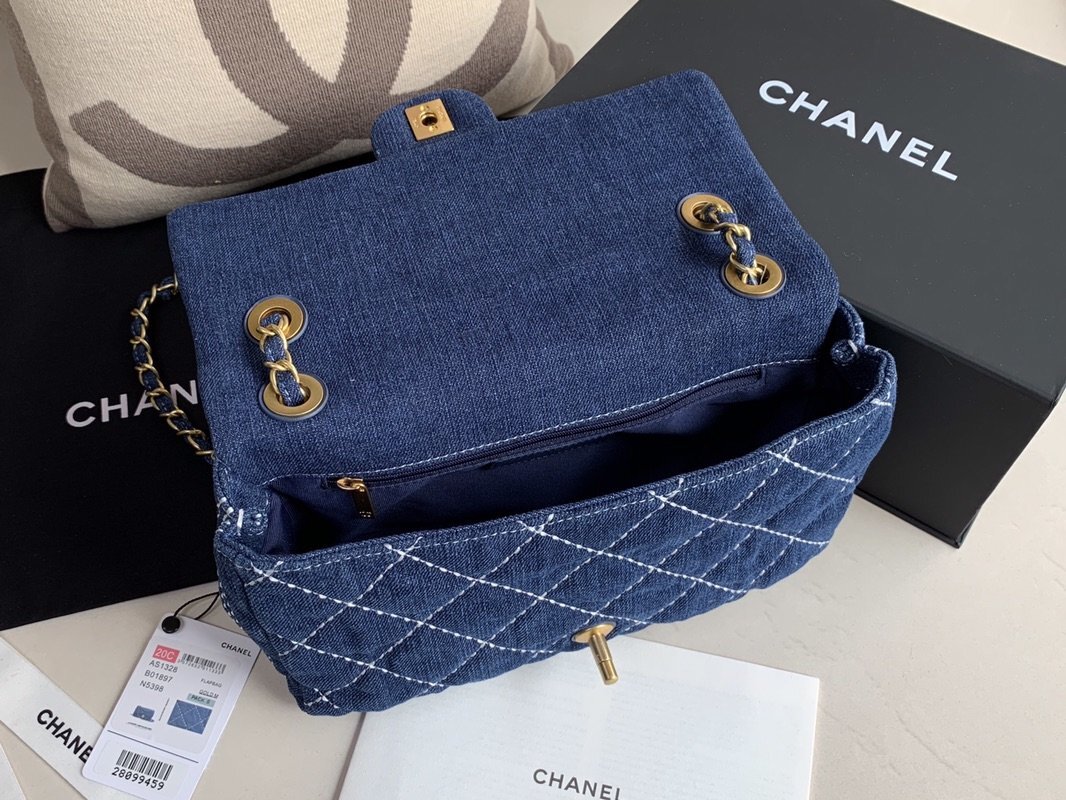 顶级原单 chanel 牛仔布包