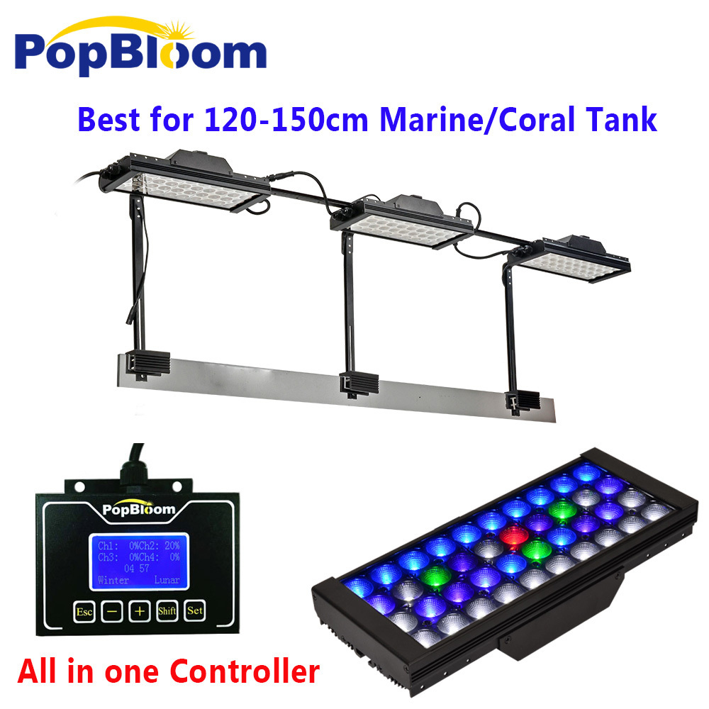 3PCS Smart Control Led aquarium Light For 60" 150CM Marine Fish MJ3BP3