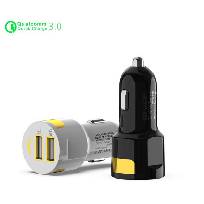 China manufacturer supply QC3.0 2 usb car battery charger retractable cable with good price-M70