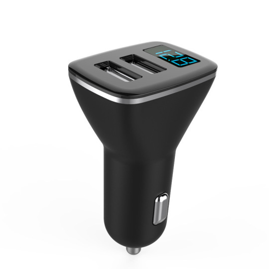 High Speed promotion OEM dual usb3.1A car charger with USB date cable with LED-M08