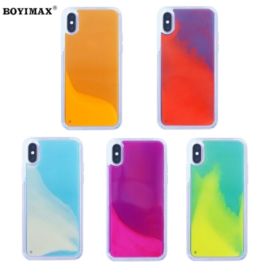 Liquid dynamic noctilucent quicksand phone cover, fluorescent quicksand cellphone case