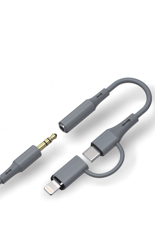 Type C+Lightning to Audio