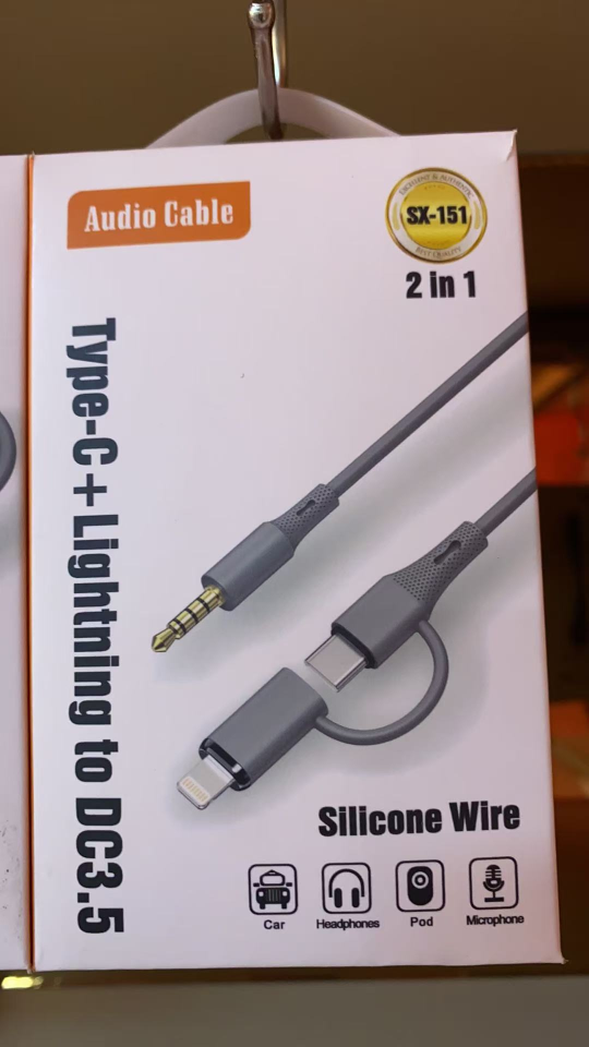 Type C+Lightning to 3.5mm