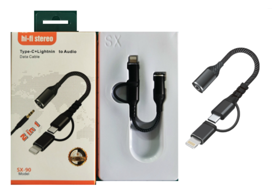 lighting+typectoaudio 2in1datacable