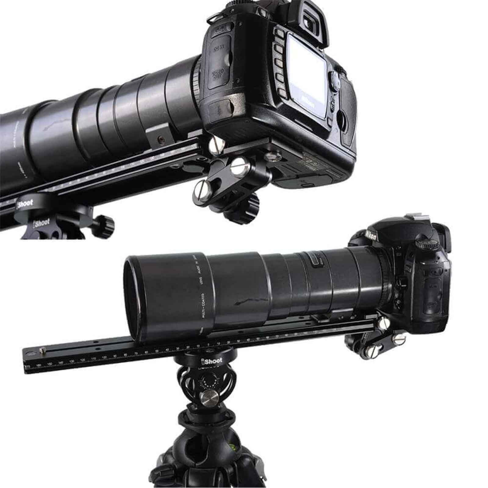 LongZoom Lens Bracket Support Camera Quick Release Plate for Tripod