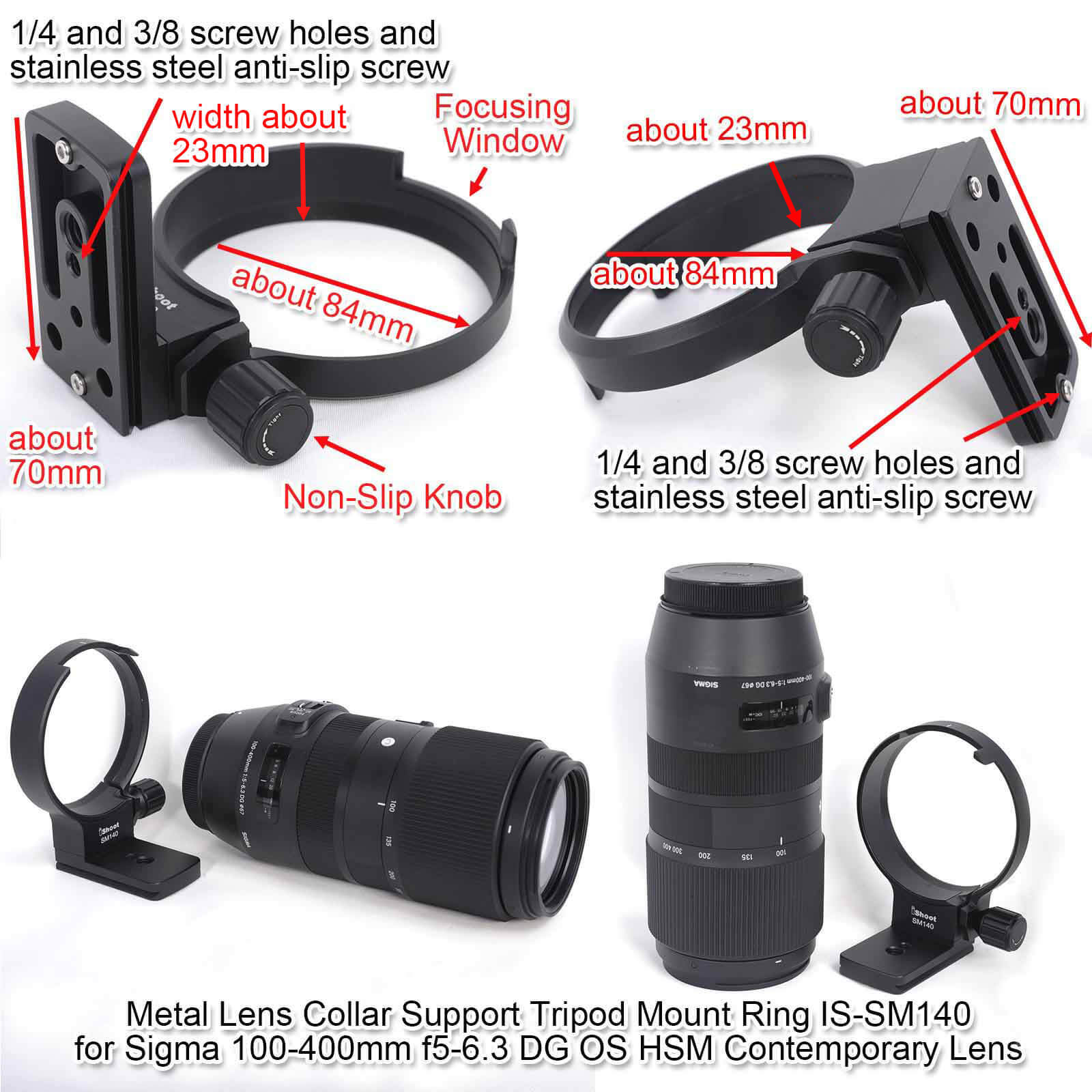 Sigma 100-400mm f5-6.3 DG OS HSM Contemporary Lens Tripod Mount Ring