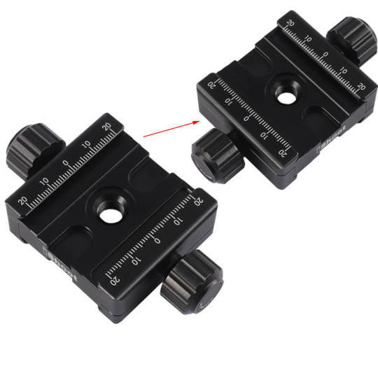 Metal Double-sided Clamp for RRS ARCA-SWISS KIRK Wimberley MARKINS SUNWAYFOTO Camera Tripod Ball Head Quick Release Plate