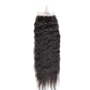 Kinky Straight Natural Color Brazilian Remy Human Hair Closure 4X4 Lace Closure 4X4LCHA-04