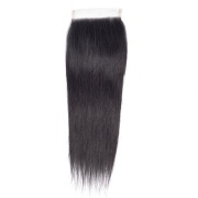 Straight Natural Color Brazilian Remy Human Hair Closure 4X4 Lace Closure 4X4LCHA-06