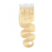 #613 Blonde Body Wave Top Closure Remy Human Hair 4X4 Lace Closure 4X4 LCHA-36