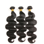 Body Wave Natural Black Hair Bundle Deals Brazilian Remy Human Hair Weft HAHW-04
