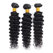 Deep Wave Natural Black Hair Bundle Deals Brazilian Remy Human Hair Weft HAHW-08