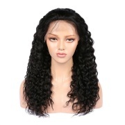 Jerry Curly Natural Black Remy Human Hair Wigs Lace Front Full Lace Wigs SLD-18