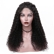 Kinky Curly Natural Black Remy Human Hair Wigs Lace Front Full Lace Wigs SLD-27
