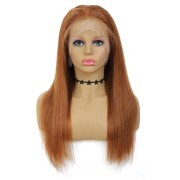 #30 Medium Auburn Straight Colored Wigs Remy Human Hair Wigs Lace Front Full Lace Wigs SLD-68