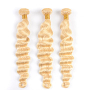 #613 Blonde Loose Deep Wave Hair Bundles Remy Human Hair Weft XTHW-29