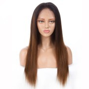 #T 1B/4/30 Straight Ombre Wigs Remy Human Hair Lace Front Full Lace Wigs SLD-81