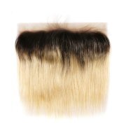 #T 1B/613 Blonde Dark Root Straight Remy Human Hair Lace Frontal 13X4 13X4LCHA-26