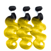 #T 1B/Yellow Body Wave Remy Human Hair Weave Dark Root Hair Weft 3 pcs/set XTHW-68 #T 1B/Yellow Body Wave Remy Human Hair Weave Dark Root Hair Weft 3 pcs/set XTHW-68