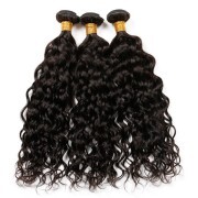 Water Wave Natural Black Hair Bundle Deals Brazilian Remy Human Hair Weft HAHW-09