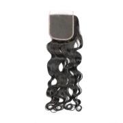 Water Wave Natural Color Brazilian Remy Human Hair Closure 4X4 Lace Closure 4X4LCHA-08