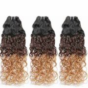 #T 1B/4/27 Water Wave Three Tone Hair Bundles Remy Human Hair Weft XTHW-127
