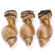 #27 Honey Blonde Loose Wave Remy Human Hair Weave Bundles Colored Hair Weft XTHW-157