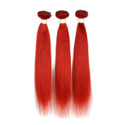 Dark Red Straight Remy Human Hair Weave Bundles Colored Hair Weft XTHW-183
