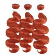 Ginger Orange Body Wave Remy Human Hair Weave Bundles Colored Hair Weft XTHW-186
