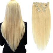 #24 Gold Blonde Straight Clip In Hair Extensions Remy Human Hair Clip-ins Extension SLDCLIP-10