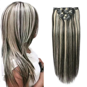 #P1B/613 Straight Clip In Hair Extensions Remy Human Hair Clip-ins Extension SLDCLIP-21