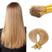 #16 Light Blonde Straight I Tip Hair Extensions Remy Human Hair Stick Tip Bonded Extension SLDIT-09