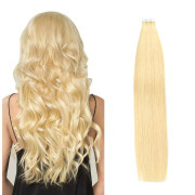 #24 Gold Blonde Straight Tape In Hair Extensions Remy Human Hair SLDTI-10