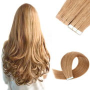 #27 Honey Blonde Straight Tape In Hair Extensions Remy Human Hair SLDTI-11