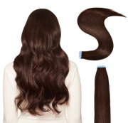 #2 Dark Brown Straight Tape In Hair Extensions Remy Human Hair SLDTI-03