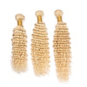 #613 Blonde Deep Wave Hair Bundles Remy Human Hair Weft XTHW-35