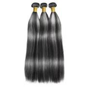 #P 1B/Grey Straight Highlighted Hair Bundles Piano Colored Remy Human Hair Weft XTHW-314