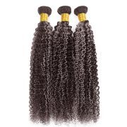 #P 4/Grey Kinky Curly Highlighted Hair Bundles Piano Colored Remy Human Hair Weft XTHW-316