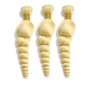 #613 Blonde Loose Wave Hair Bundles Remy Human Hair Weft XTHW-321