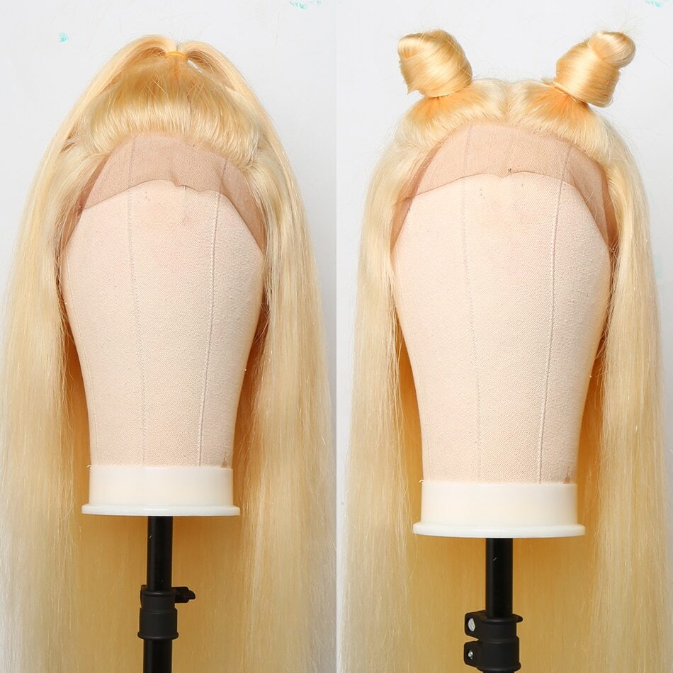 613 Honey Blonde Lace Front Human Hair Wigs Short Bob Wig  Remy Straight Pre Plucked Brazilian Hair Frontal Wig For Black Women Honey Blonde Lace Front Human Hair Wigs Short Bob Wigs