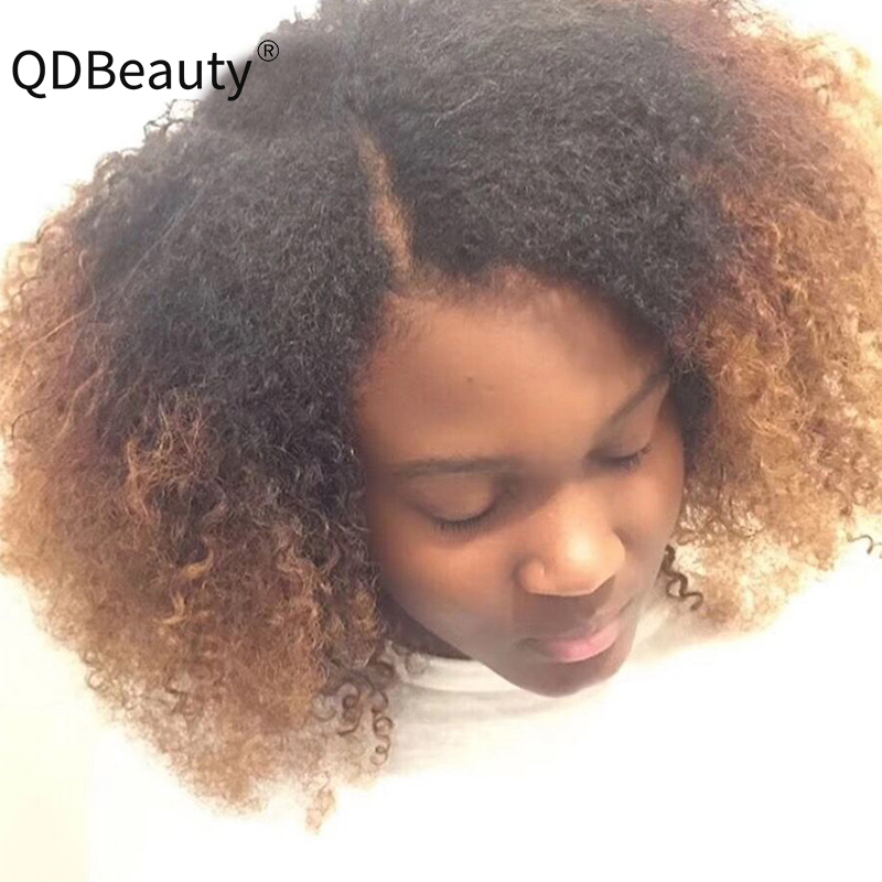 Afro Kinky Curly Wigs 360 Lace Frontal Human Hair Wigs For ...