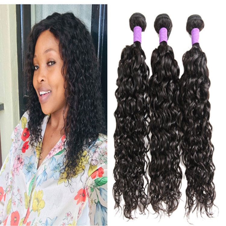 Brazilian Water Wave Weave 3 Pc Hair Bundles Black Brazilian Wet